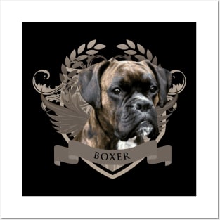 Boxer dog Posters and Art